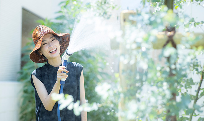 井戸水を使うシーン