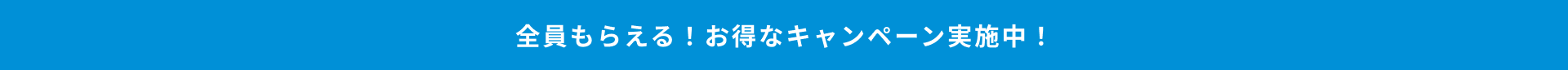 お得なキャンペーン実施中！