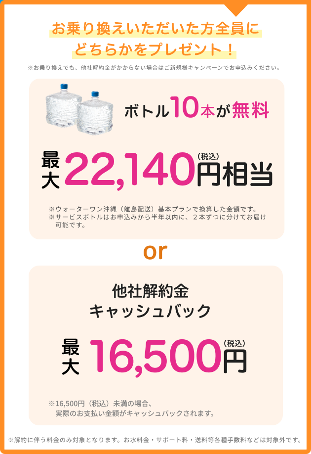 乗り換えキャンペーン